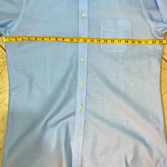 Thom Sweeney Men’s Sky Blue 100% Cotton Handmade Button Down Shirt. 17/43. - Picture 12 of 12